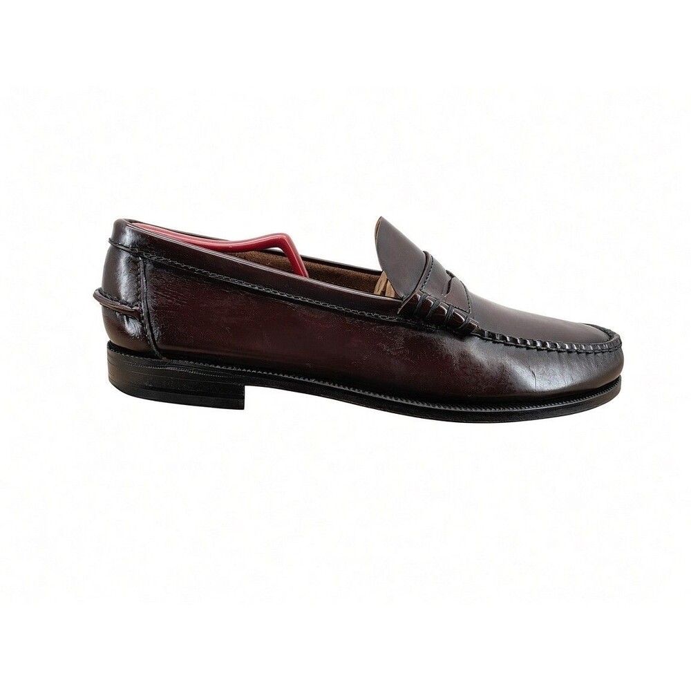 Florsheim Berkley Penny Loafers Burgundy Leather Size 10.5 D Classic Dress Shoes